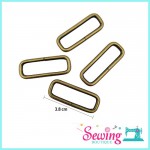 RING - SQUARE SHAPE-METAL-1.3CM/38MM/30MM(BRONZE) (1PC)